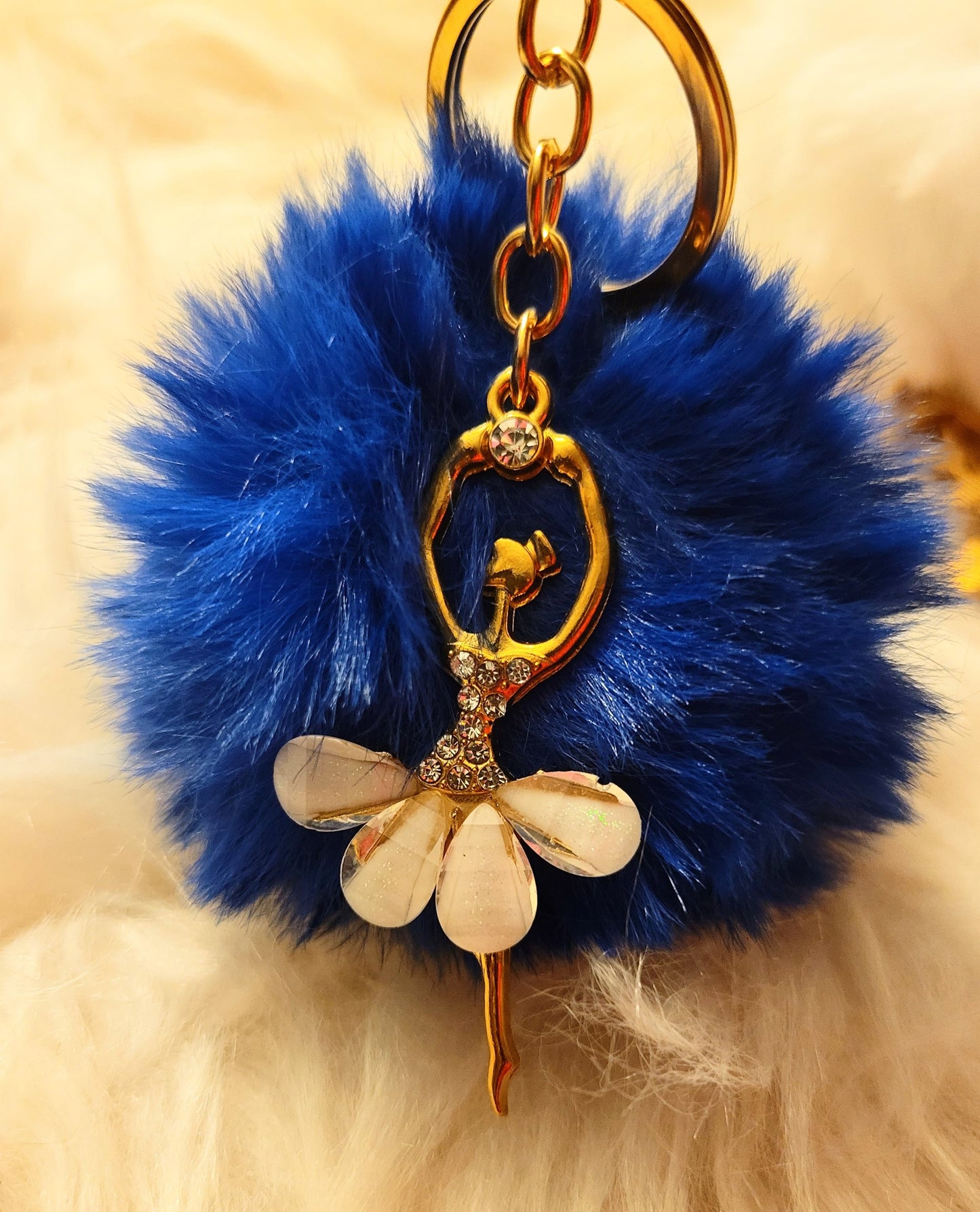 Ballerina Puffball Keychain