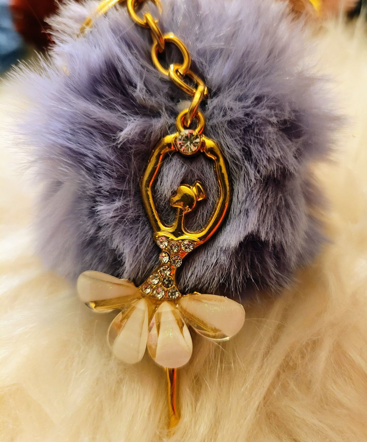 Ballerina Puffball Keychain