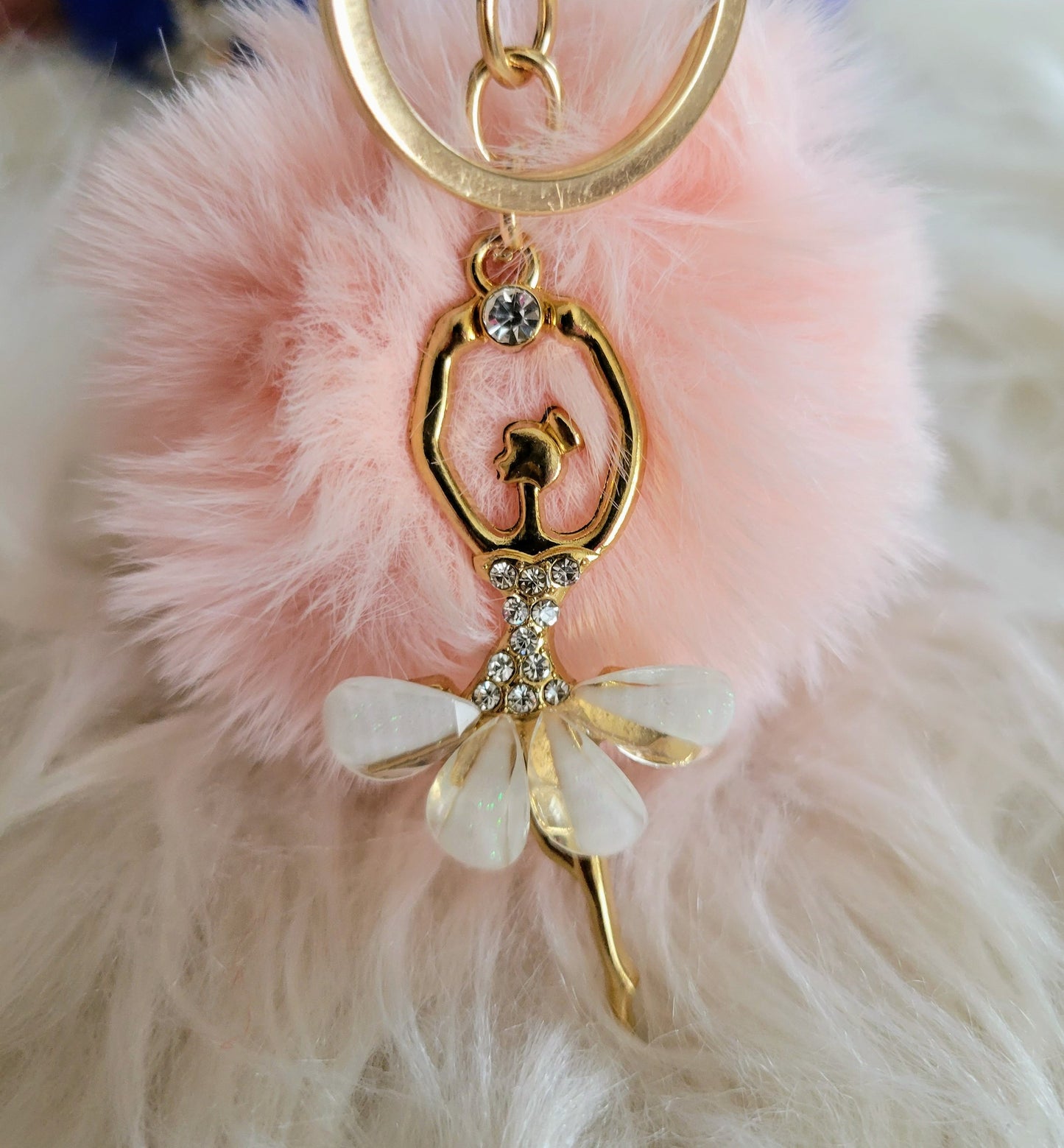 Ballerina Puffball Keychain