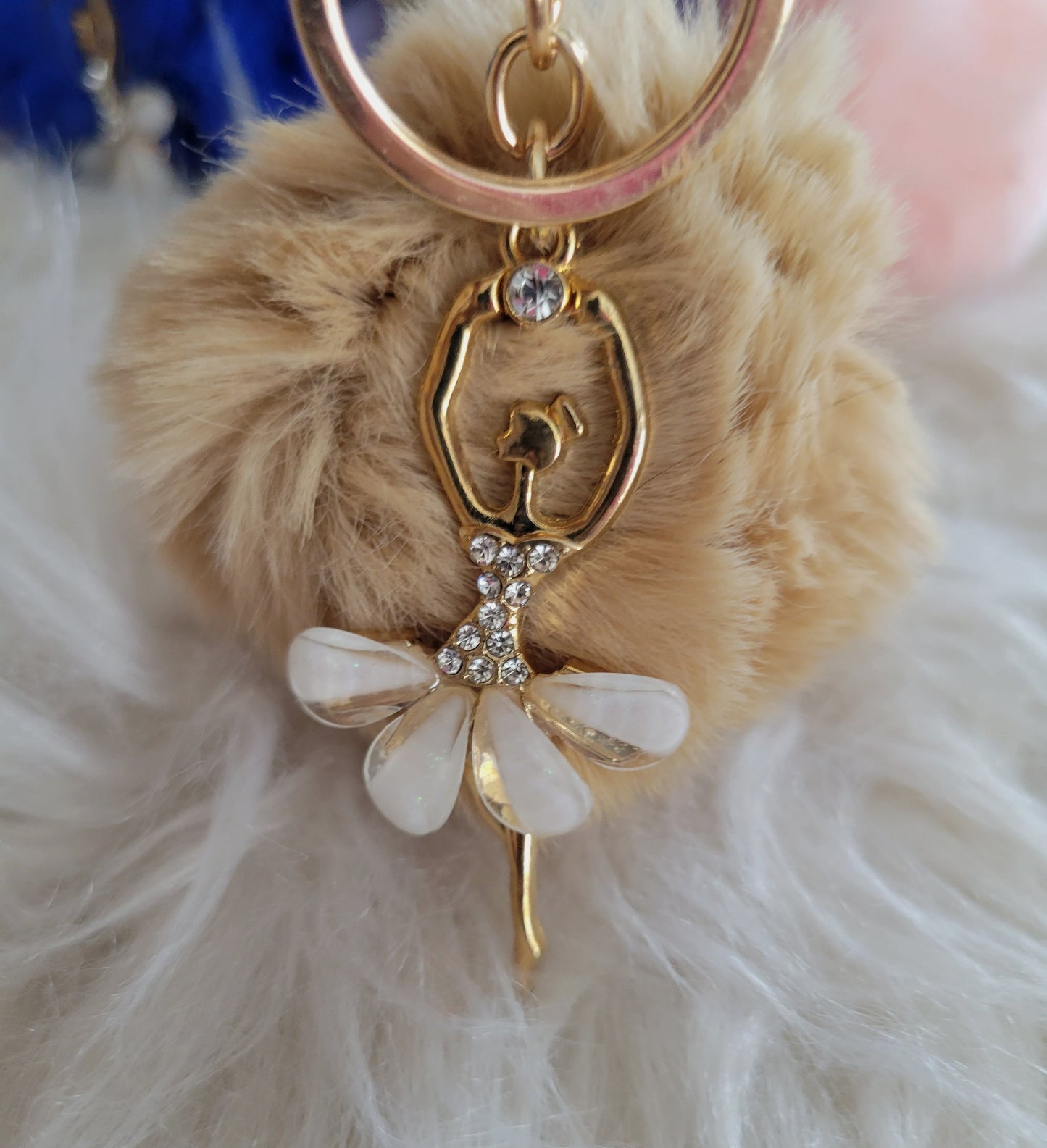 Ballerina Puffball Keychain