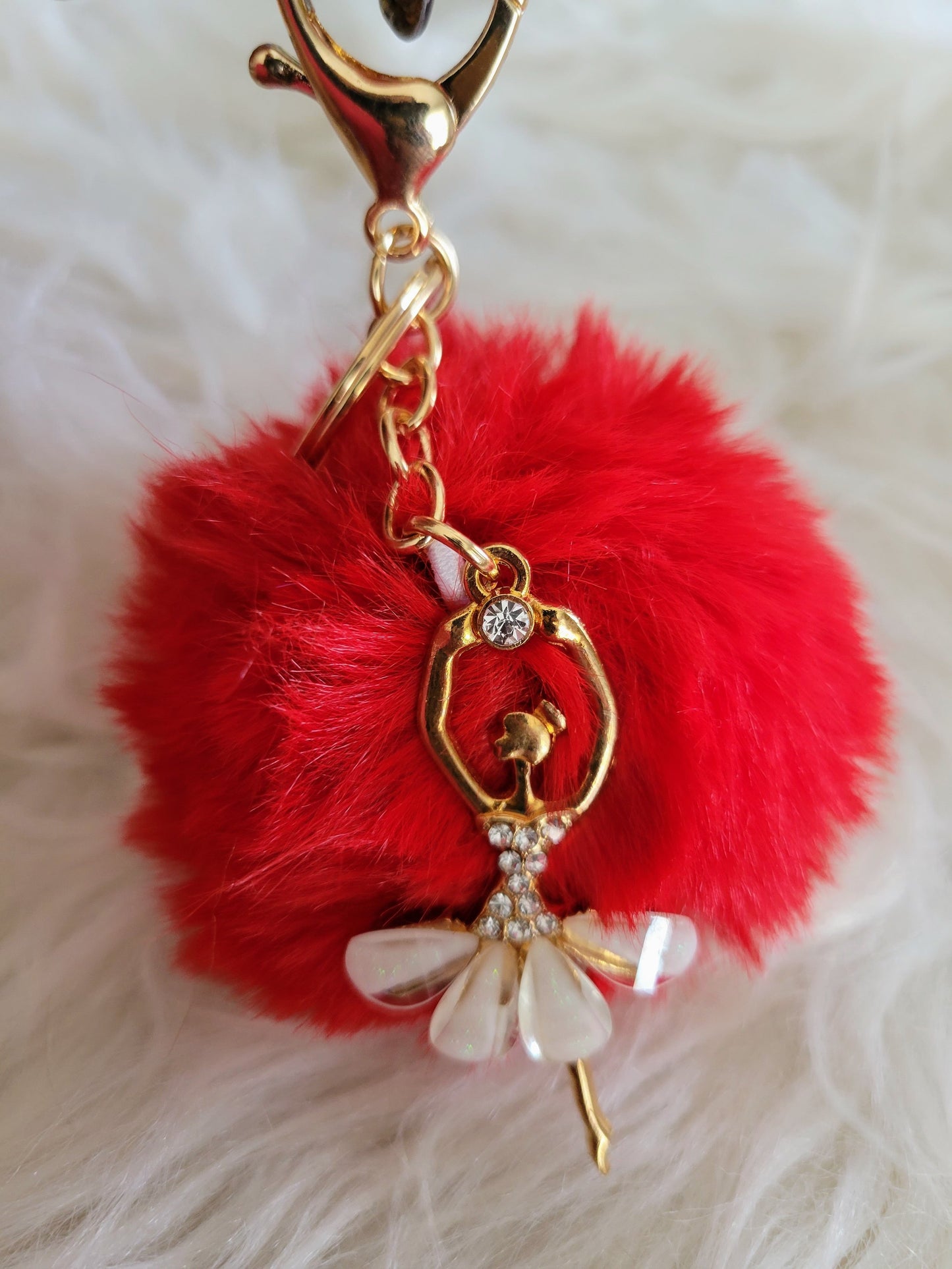 Ballerina Puffball Keychain