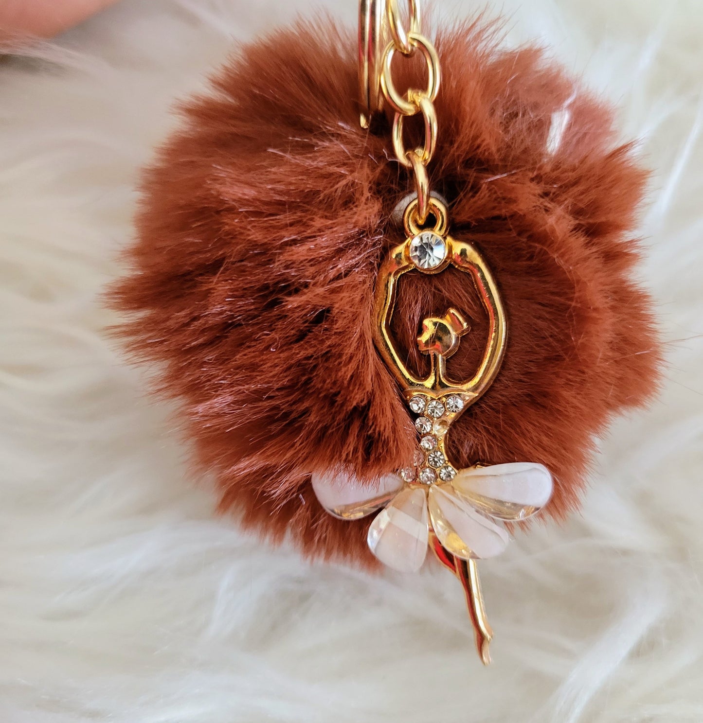 Ballerina Puffball Keychain