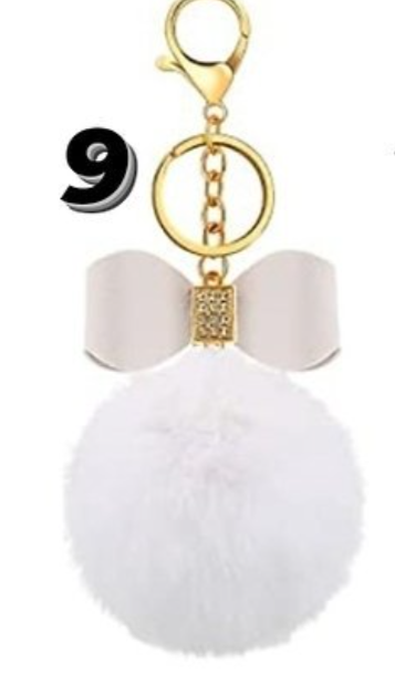 Puffball w/ Bow Keychain